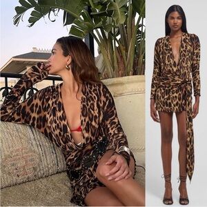 Rat & Boa NWT Sozzani leopard Wrap Dress